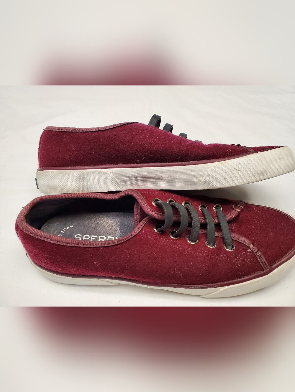Sperry Top-Sider Crest Vibe Burgundy Wine Wool Lace-Up Sneaker Women's 7.5 - Picture 6 of 7